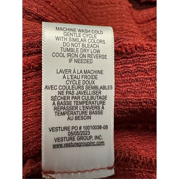 Status by Chenault women’s brick red ribbed long sleeve sweater Lg NWOT #33-0854 - Picture 6 of 6